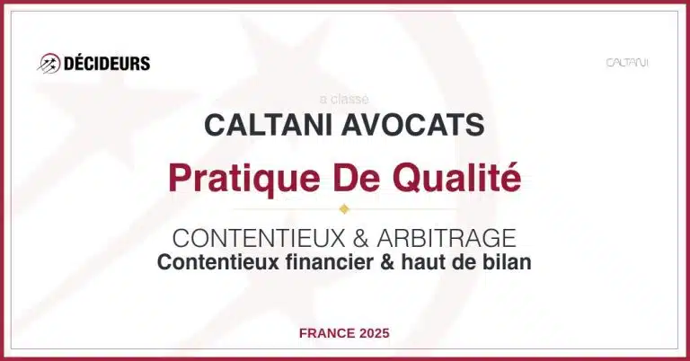 CALTANI - Leaders League label certification - Qualité